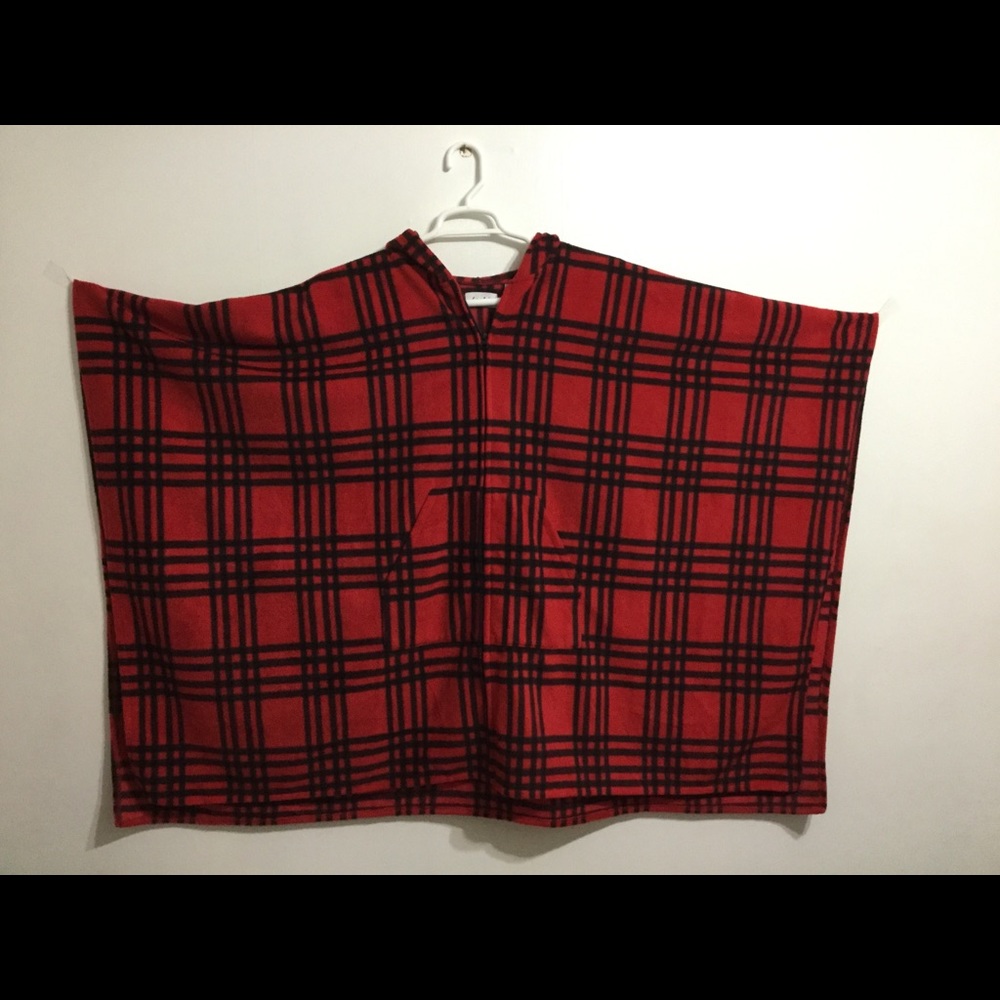 Flannel Hooded Poncho